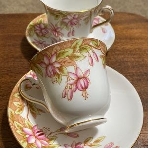Vintage Rosina England tea cups and saucers (2)